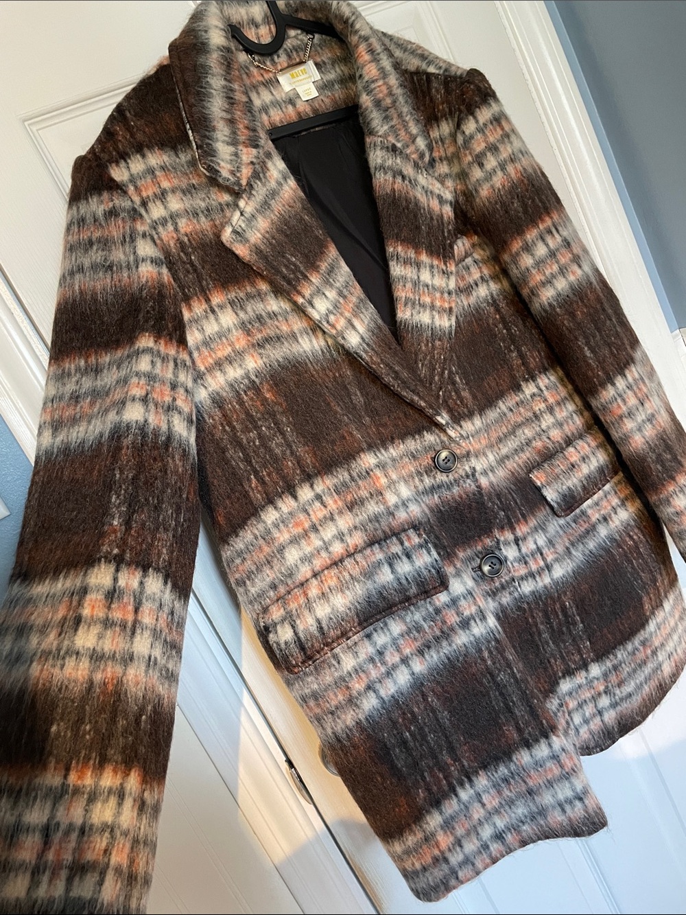 Anthropologie Brushed Plaid Blazer - Picture 3 of 14